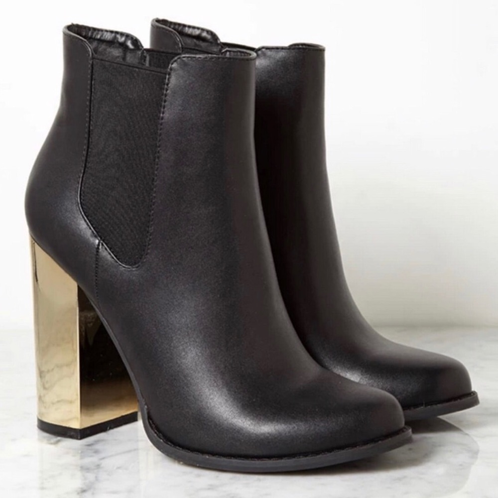 Forever 21 golden heel boots